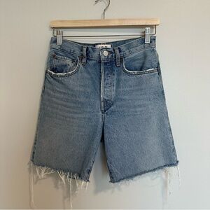 Agolde Ira Jean Shorts Swampmeet Blue Size 24